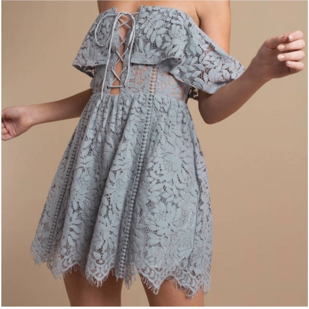 TOBI Kinsley Lace Off-Shoulder Dress